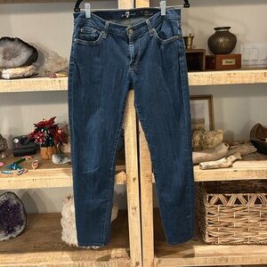 7 For All Mankind Dark Blue Denim Pants